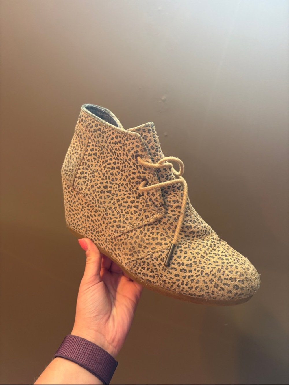 Toms Leopard Print Ankle Boots